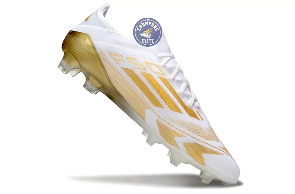 F50 Elite Lacets FG - Blanc/Doré - Image 3