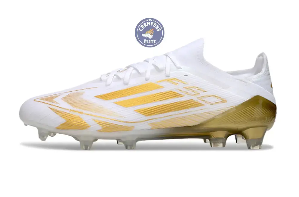 F50 Elite Lacets FG - Blanc/Doré - Image 5