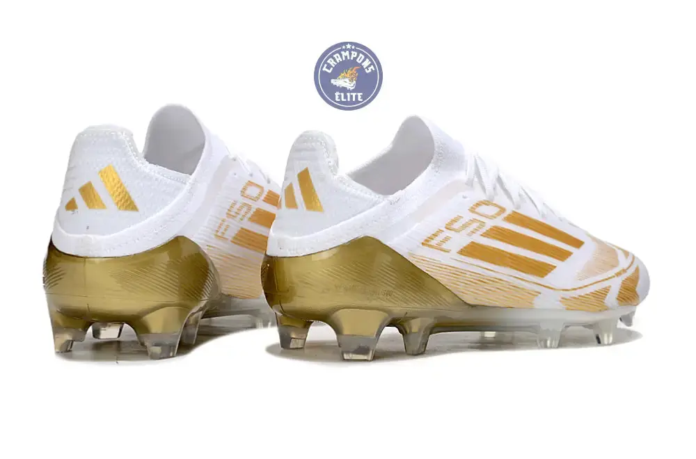 F50 Elite Lacets FG - Blanc/Doré - Image 6