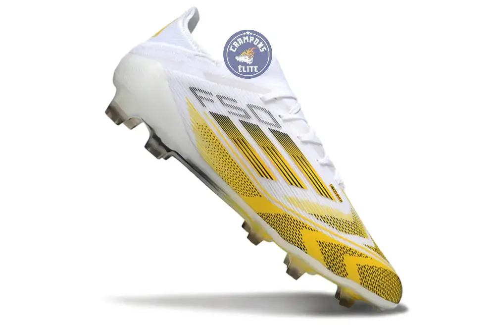 F50 Elite Lacets FG - Blanc/Jaune/Noir - Image 3