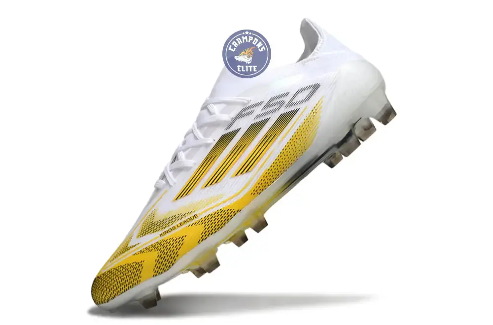 F50 Elite Lacets FG - Blanc/Jaune/Noir - Image 4