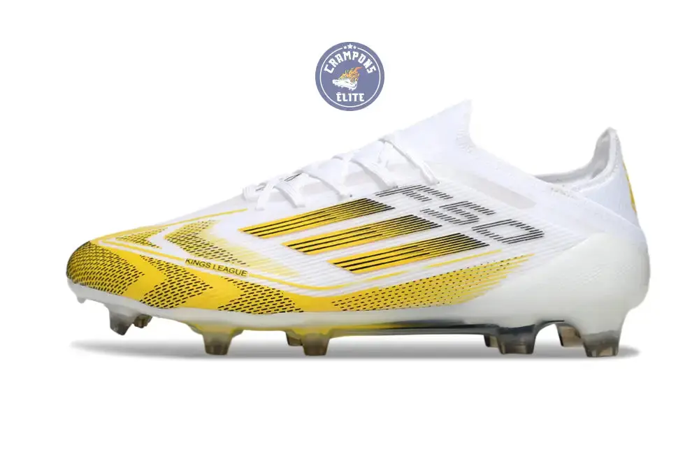F50 Elite Lacets FG - Blanc/Jaune/Noir - Image 5