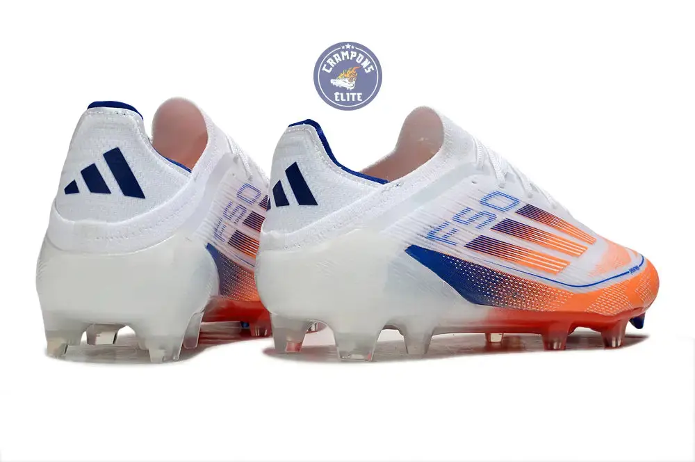 F50 Elite Lacets FG - Blanc/Orange/Bleu - Image 6