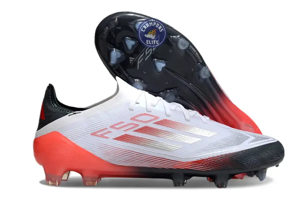 F50 Elite Lacets FG - Blanc/Rouge/Noir