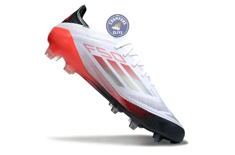 F50 Elite Lacets FG - Blanc/Rouge/Noir - Image 3