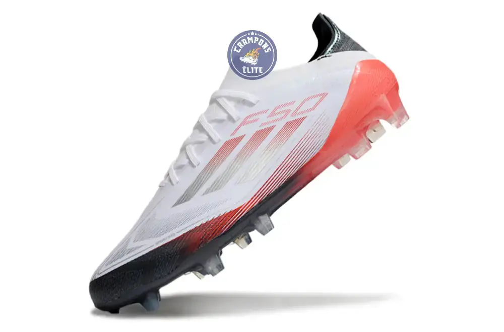 F50 Elite Lacets FG - Blanc/Rouge/Noir - Image 4
