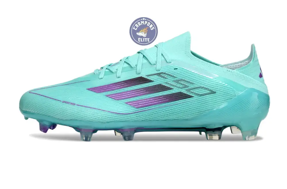 F50 Elite Lacets FG - Bleu Turquoise/Violet - Image 5
