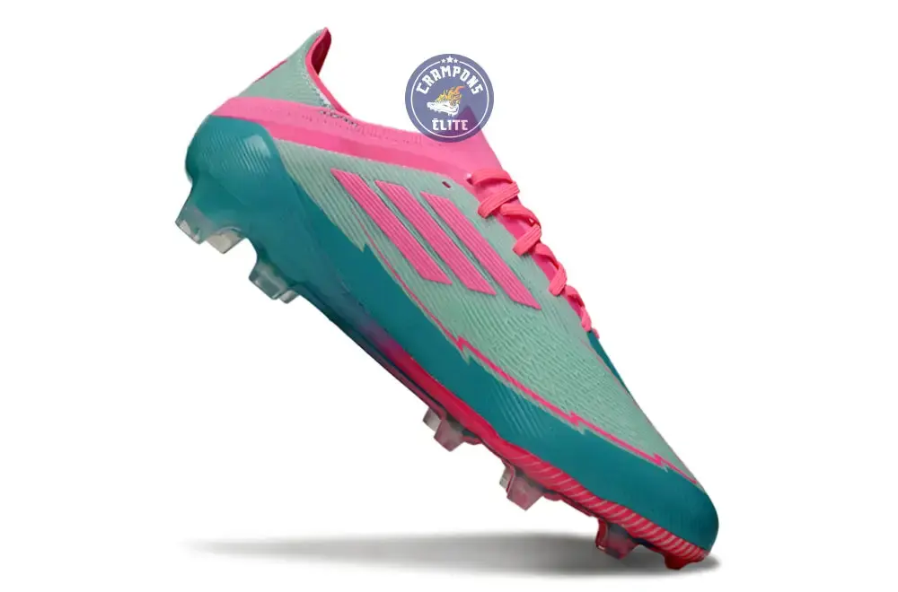 F50 Elite Lacets FG - Bleu Turquoise/Bleu/Rose - Image 3