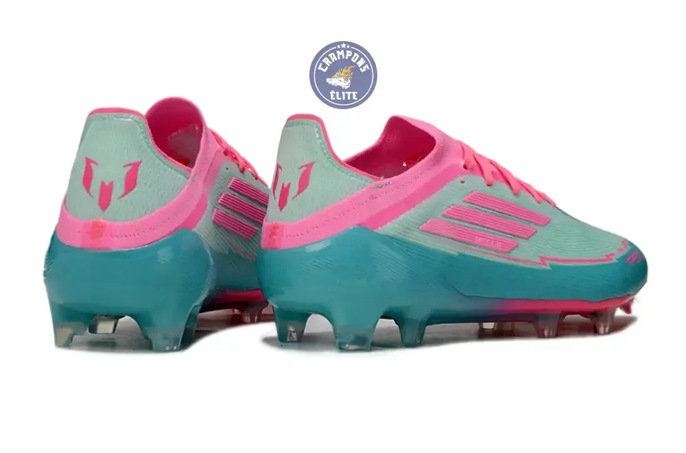 F50 Elite Lacets FG - Bleu Turquoise/Bleu/Rose - Image 6