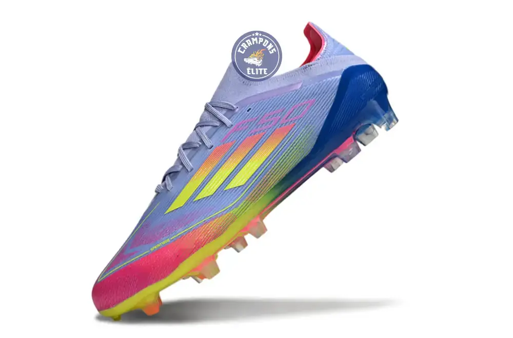 F50 Elite Lacets FG - Blue Fusion/Vert/Rose - Image 4