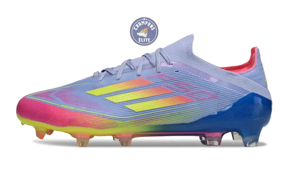 F50 Elite Lacets FG - Blue Fusion/Vert/Rose - Image 5