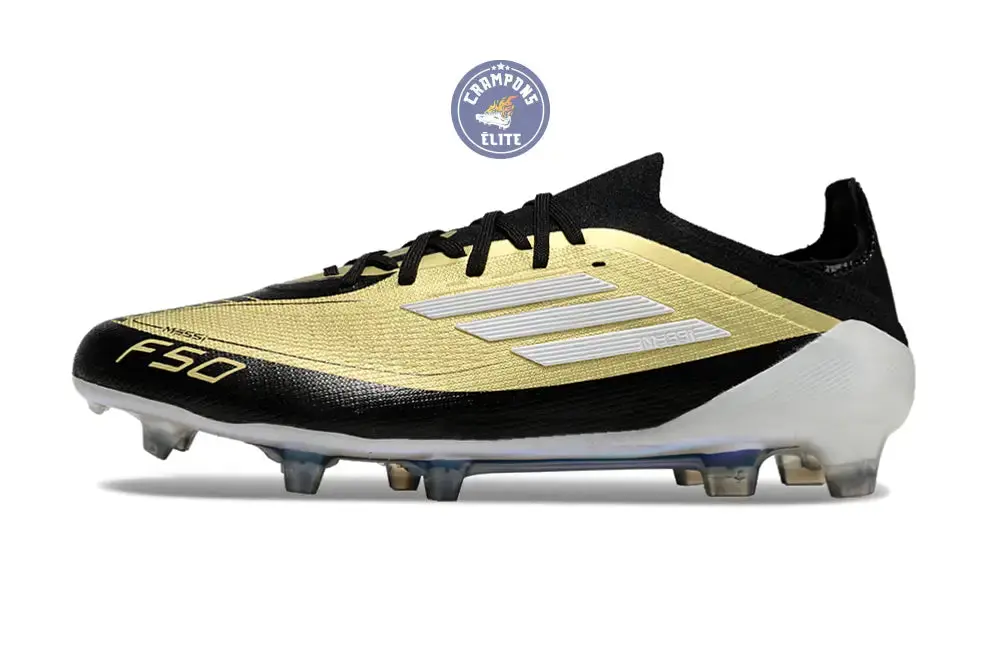 F50 Elite Lacets FG - Doré/Blanc/Noir - Image 5