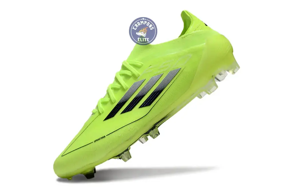 F50 Elite Lacets FG - Jaune Fluo/Noir - Image 4