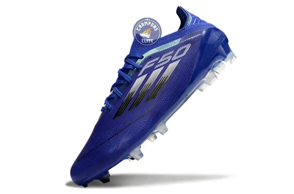 F50 Elite Lacets FG - Bleu/Noir/Argenté - Image 4