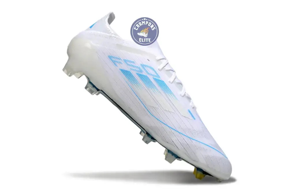 F50 Elite Lacets FG Polar Victory - Blanc/Argenté/Bleu - Image 3