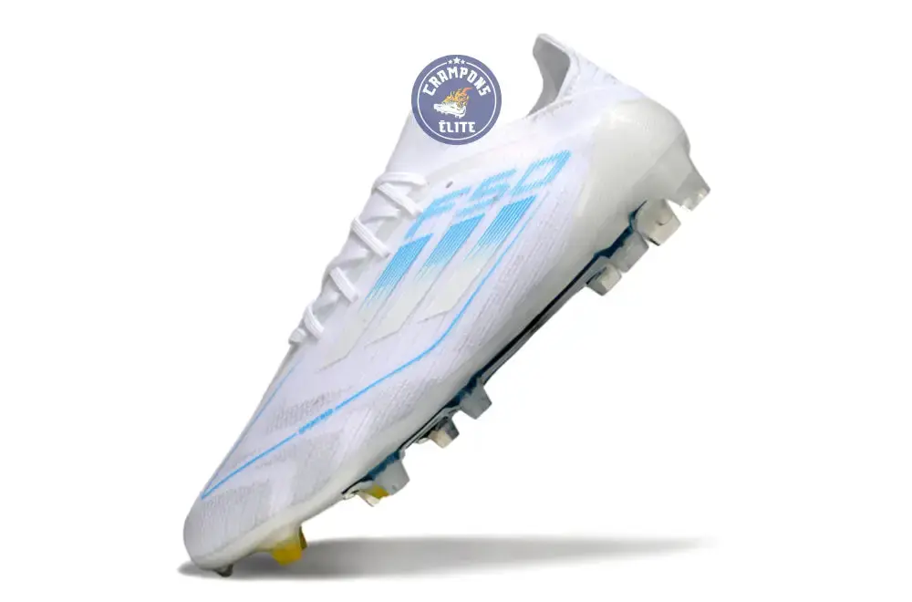 F50 Elite Lacets FG Polar Victory - Blanc/Argenté/Bleu - Image 4