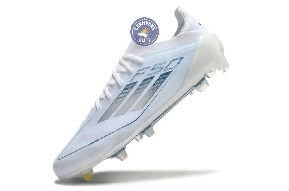 F50 Elite Lacets FG Polar Victory - Blanc/Argenté/Bleu - Image 4