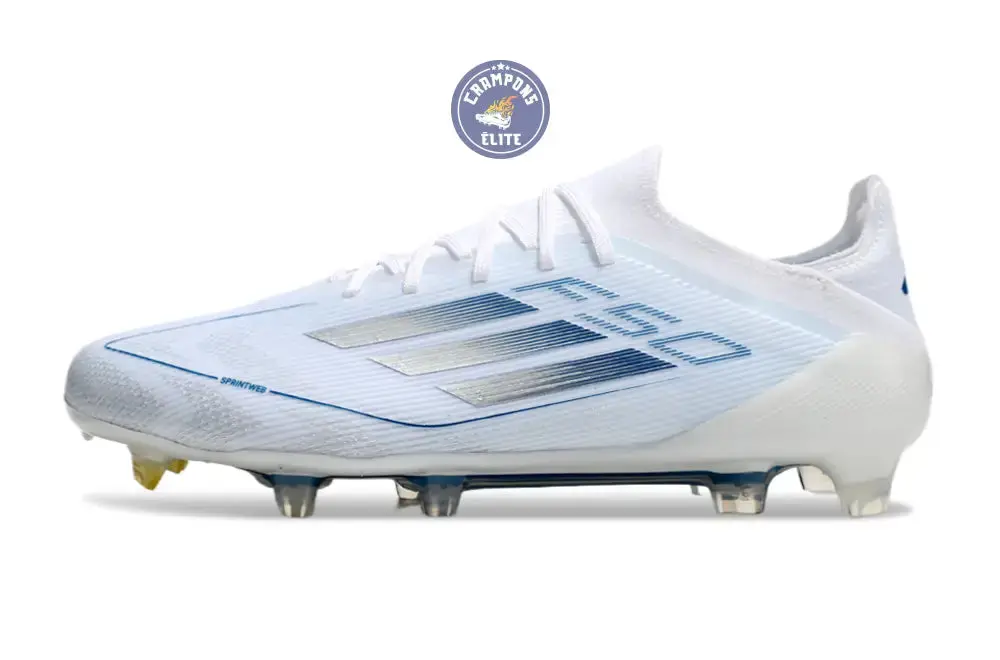F50 Elite Lacets FG Polar Victory - Blanc/Argenté/Bleu - Image 5