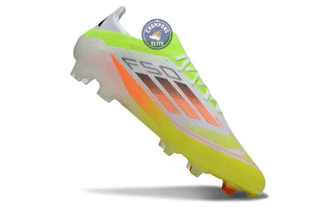 F50 Elite Lacets FG - Blanc/Vert/Jaune/Orange - Image 3