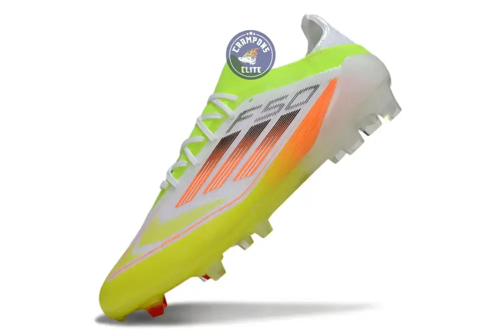 F50 Elite Lacets FG - Blanc/Vert/Jaune/Orange - Image 4