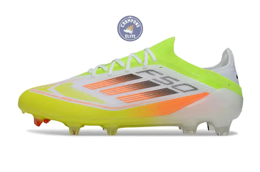 F50 Elite Lacets FG - Blanc/Vert/Jaune/Orange - Image 5