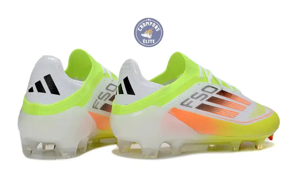 F50 Elite Lacets FG - Blanc/Vert/Jaune/Orange - Image 6