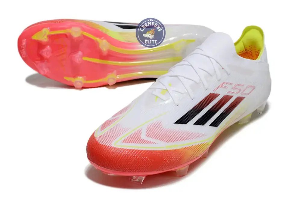 F50 Elite Lacets FG Pure Victory - Blanc/Noir/Jaune - Image 2