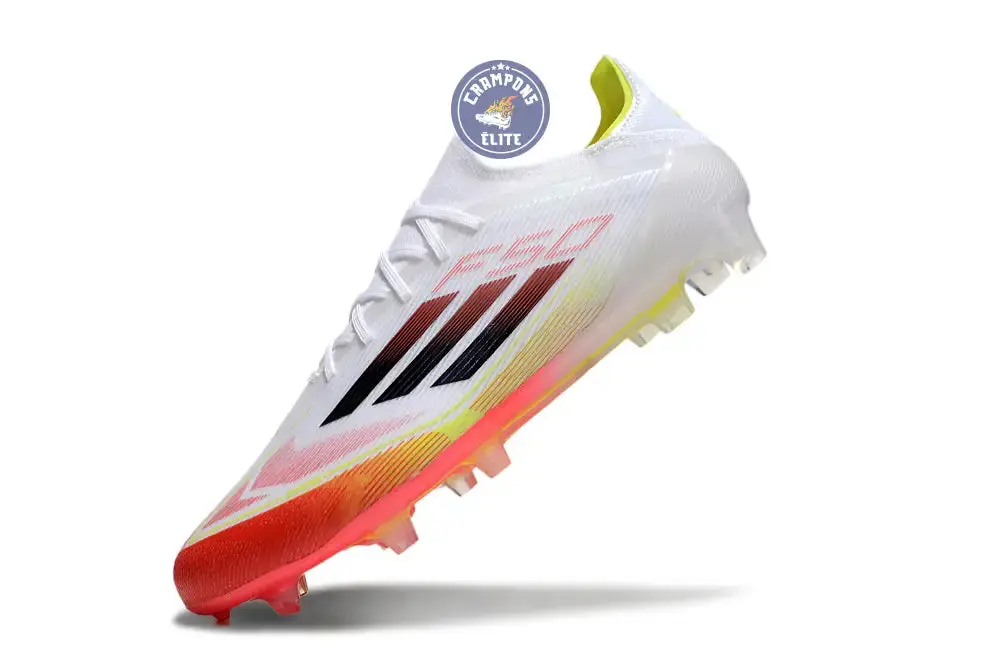 F50 Elite Lacets FG Pure Victory - Blanc/Noir/Jaune - Image 4