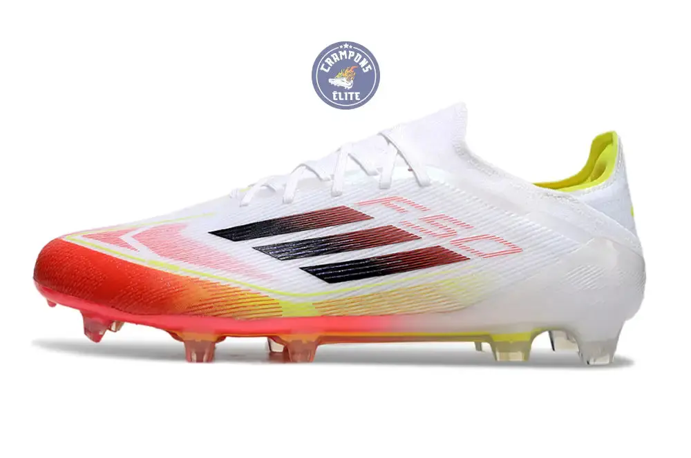 F50 Elite Lacets FG Pure Victory - Blanc/Noir/Jaune - Image 5