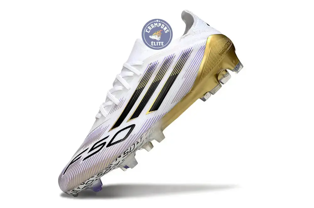 F50 Elite Lacets FG Road to Glory - Blanc/Noir/Doré - Image 4