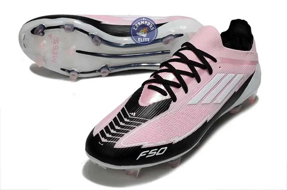 F50 Elite Lacets FG - Rose/Blanc/Noir - Image 2