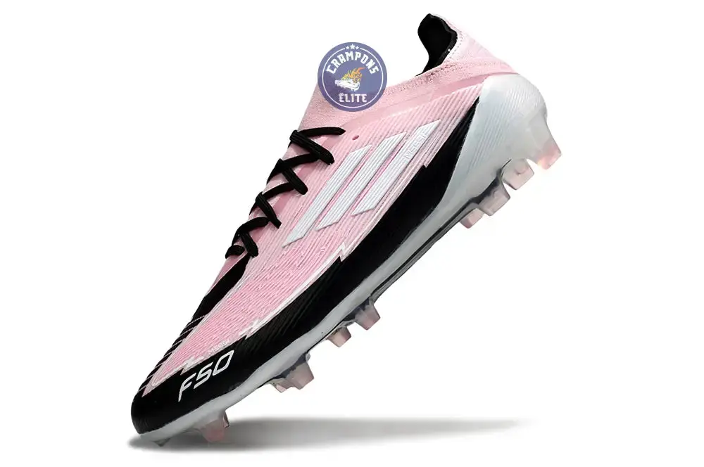 F50 Elite Lacets FG - Rose/Blanc/Noir - Image 4
