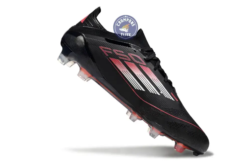 F50 Elite Lacets FG Stealth Victory - Noir/Argenté/Lucid Red - Image 3