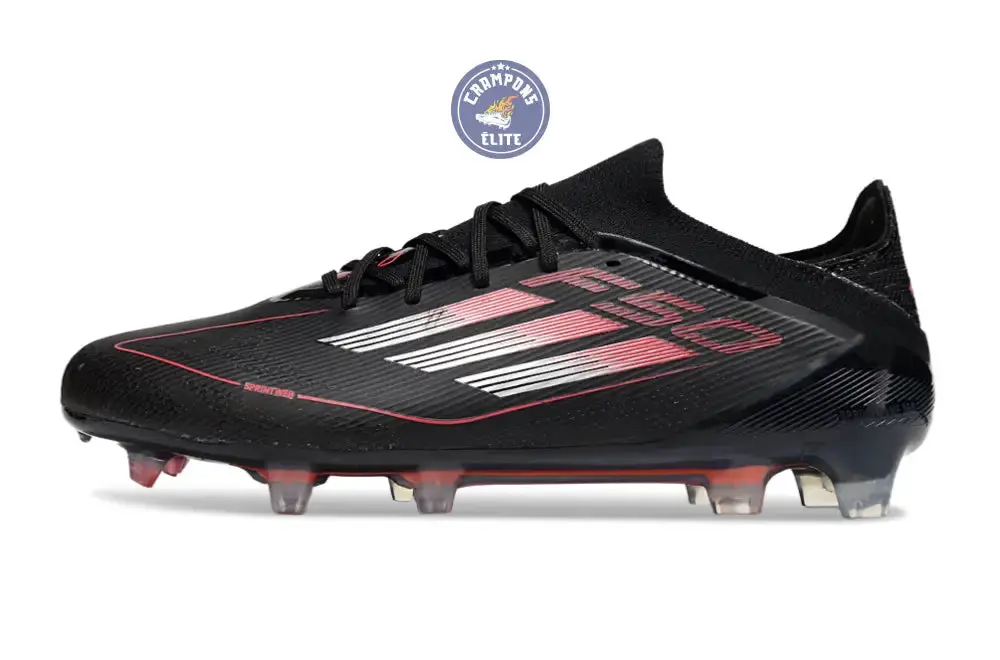 F50 Elite Lacets FG Stealth Victory - Noir/Argenté/Lucid Red - Image 5