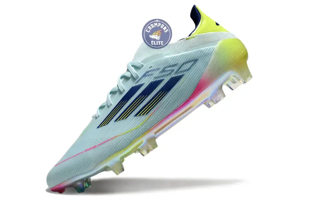 F50 Elite Lacets FG Stellar Icon - Almost Blue/Bleu/Jaune - Image 4