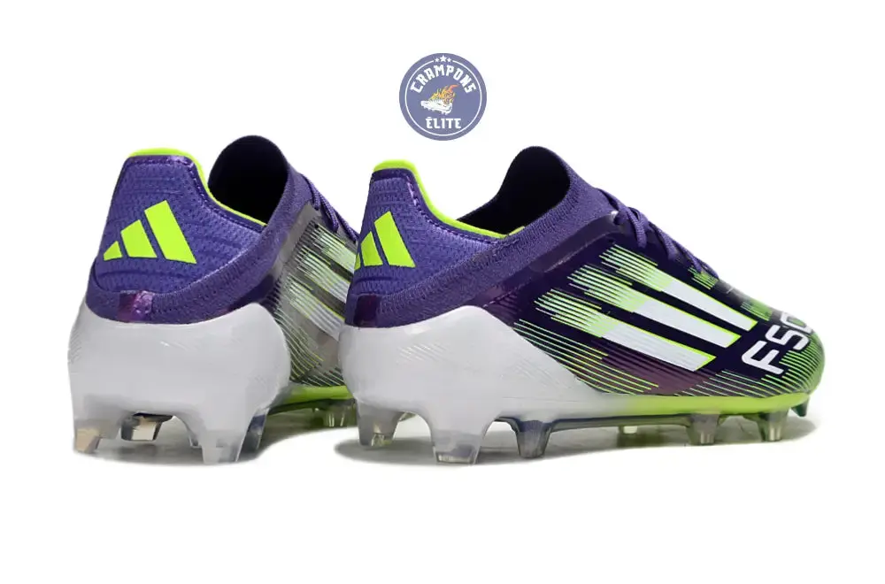 F50 Elite Lacets FG - Violet/Vert Fluo/Gris - Image 6