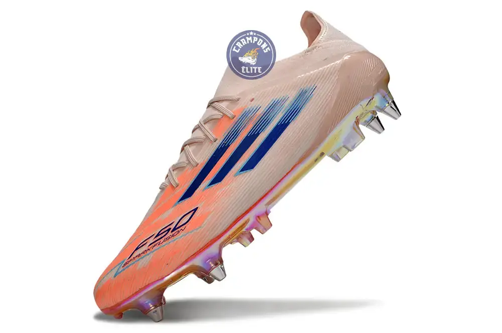 F50 Elite Lacets SG - Beige/Orange/Bleu - Image 4