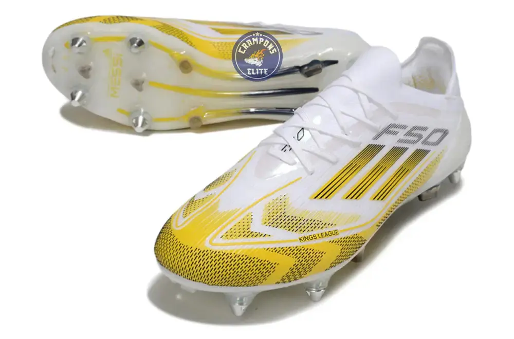 F50 Elite Lacets SG - Blanc/Jaune/Noir - Image 2