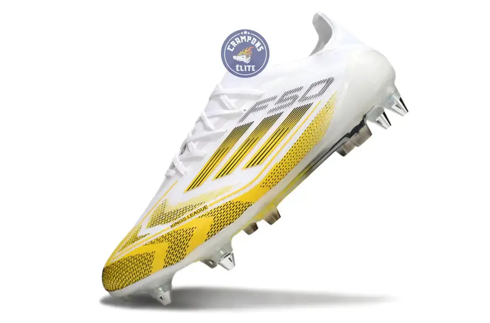 F50 Elite Lacets SG - Blanc/Jaune/Noir - Image 4