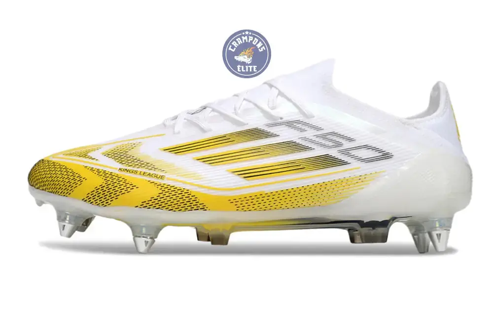 F50 Elite Lacets SG - Blanc/Jaune/Noir - Image 5