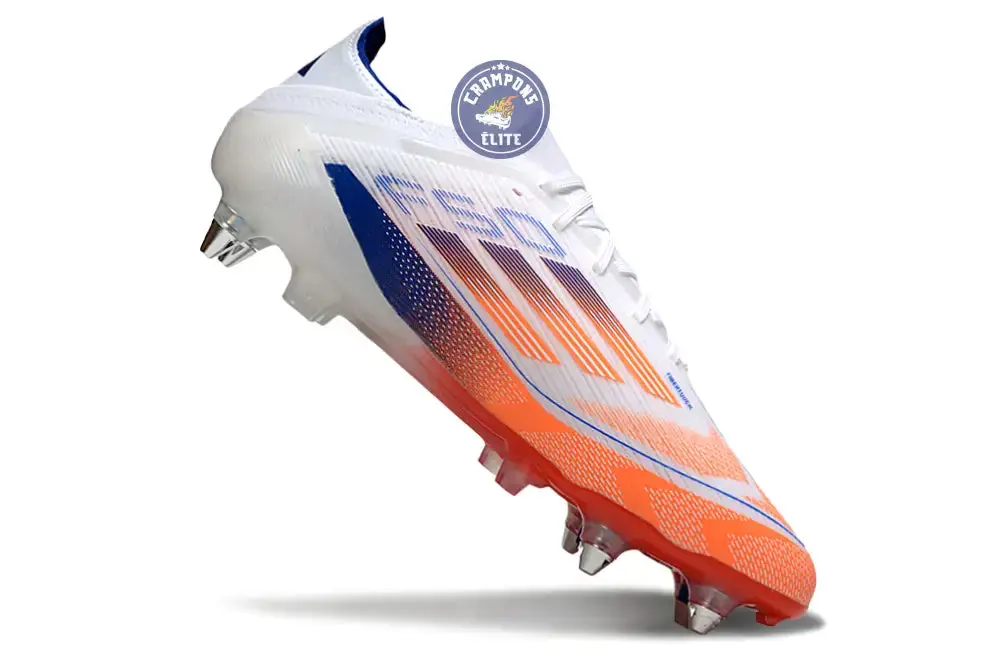 F50 Elite Lacets SG - Blanc/Orange/Bleu - Image 3