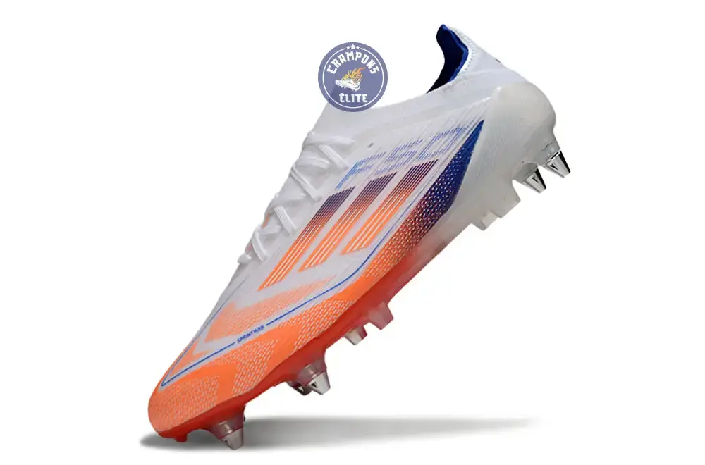 F50 Elite Lacets SG - Blanc/Orange/Bleu - Image 4