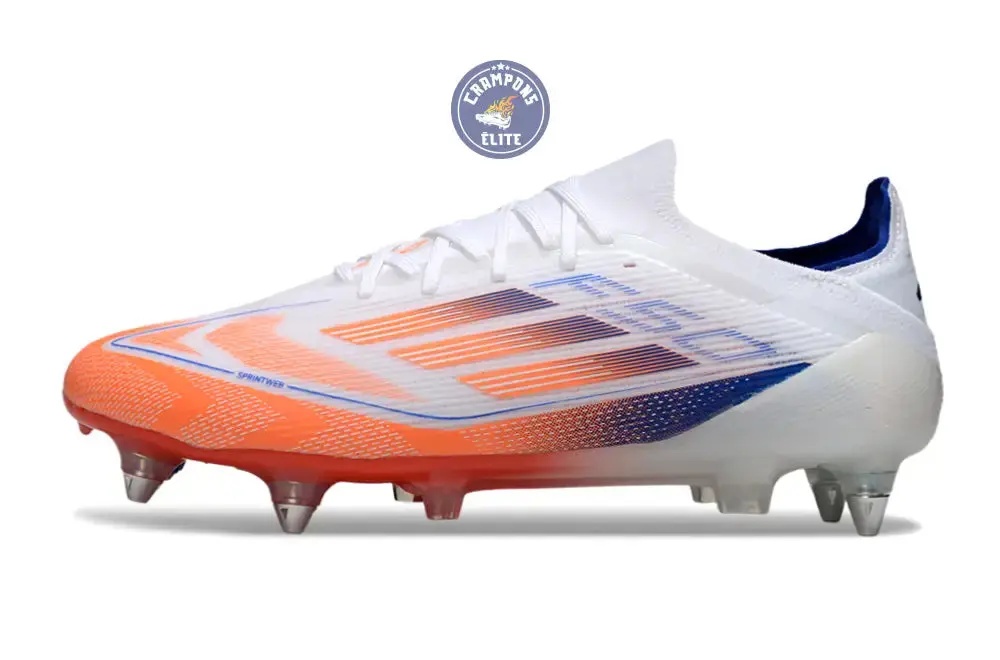 F50 Elite Lacets SG - Blanc/Orange/Bleu - Image 5