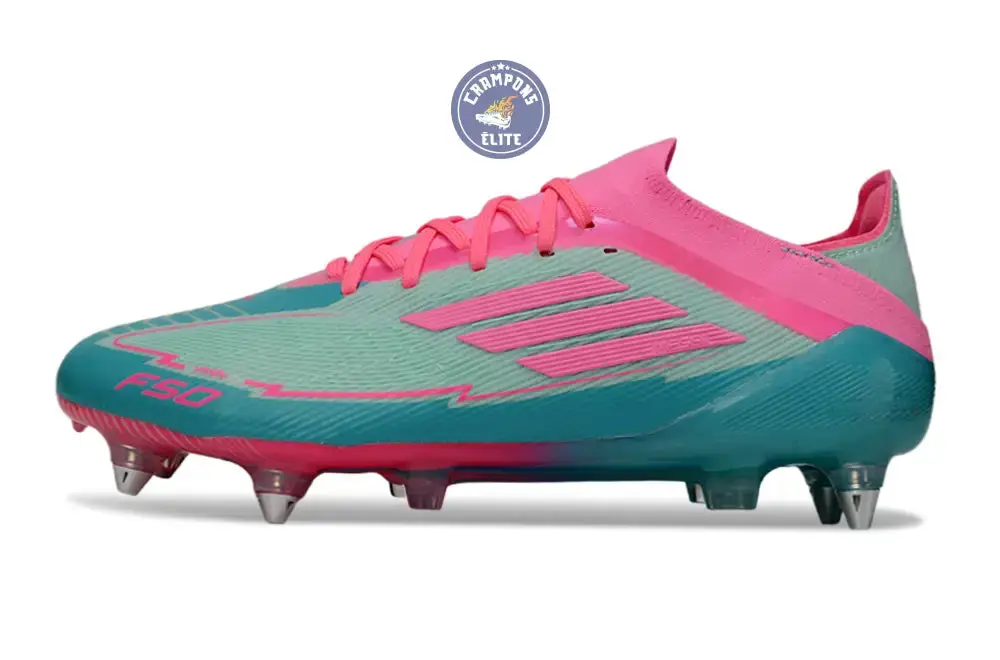 F50 Elite Lacets SG -  Bleu Turquoise/Bleu/Rose - Image 5
