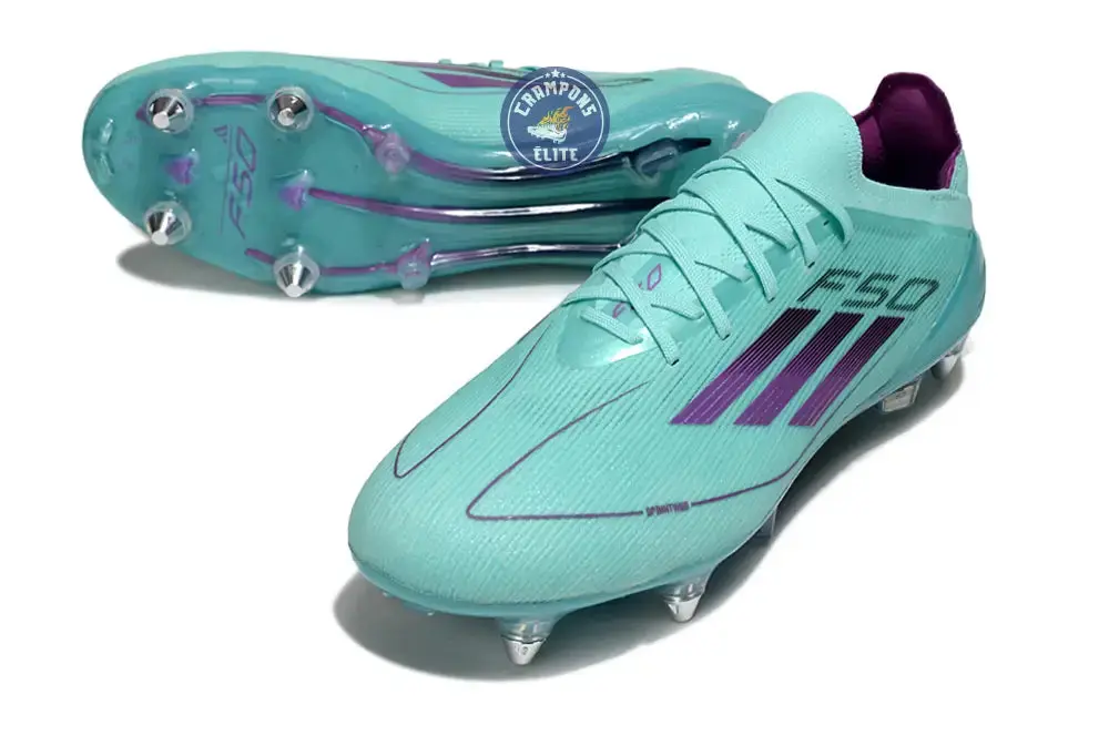 F50 Elite Lacets SG - Bleu Turquoise/Violet - Image 2