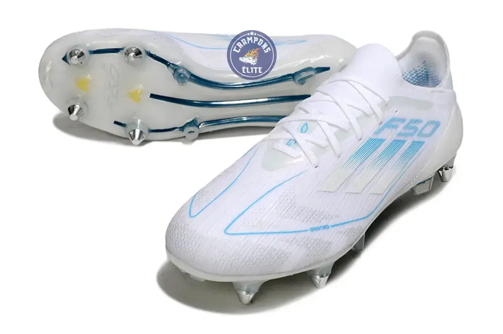 F50 Elite Lacets SG Polar Victory - Blanc/Argenté/Bleu - Image 2