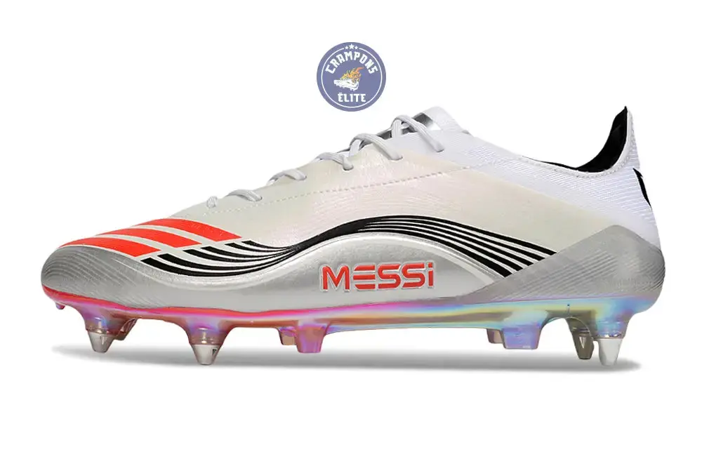F50 MESSI ELITE SG PRESTIG10 - BLANC/LUCID RED/ARGENTÉ - Image 2
