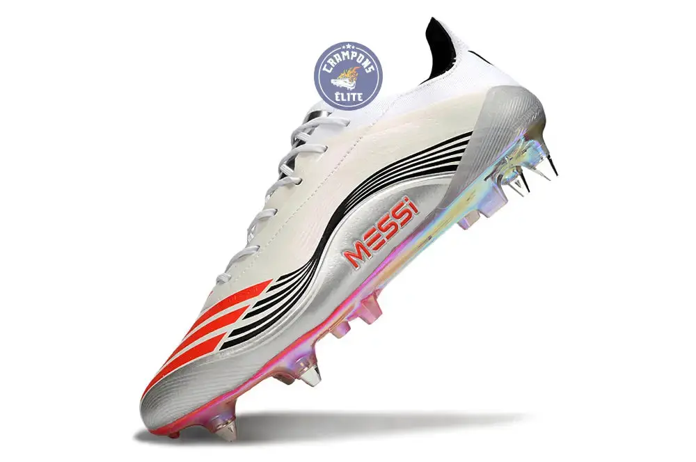 F50 MESSI ELITE SG PRESTIG10 - BLANC/LUCID RED/ARGENTÉ - Image 4