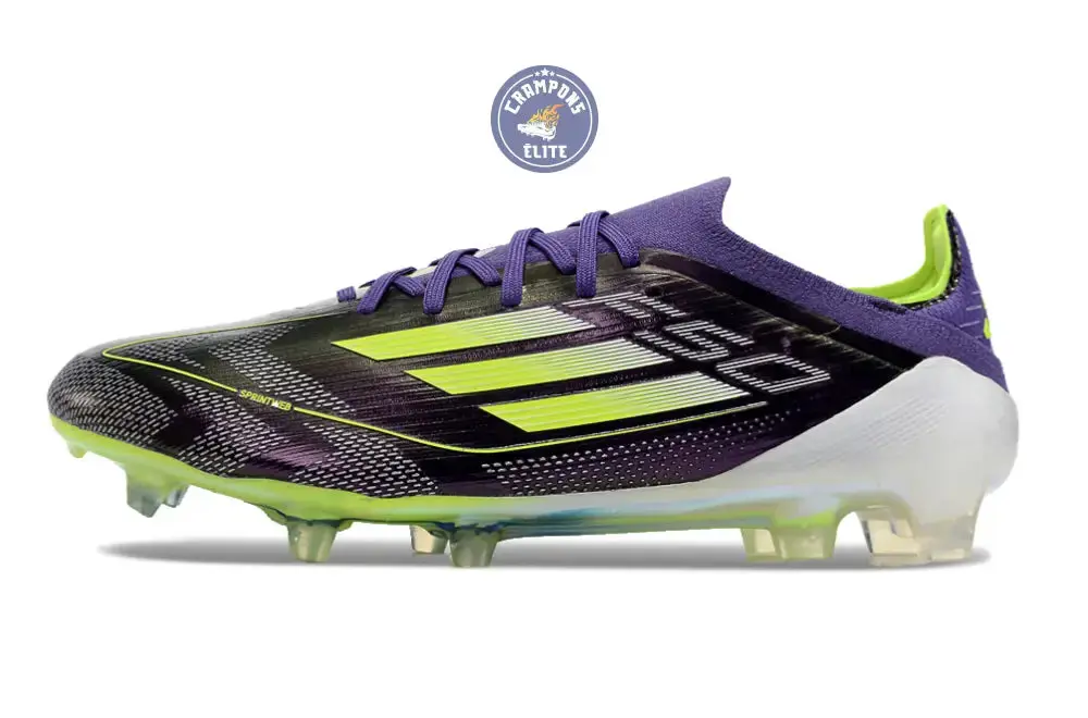 F50 Elite Lacets FG - Violet/Jaune Fluo/Gris - Image 5