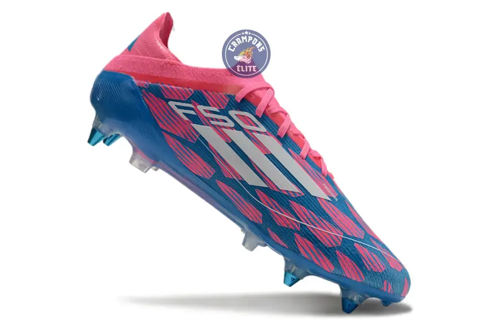 F50 Elite Lacets SG Reemergence - Bleu/Blanc/Rose - Image 3